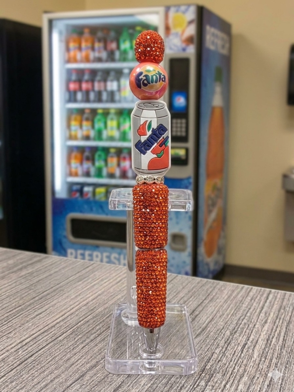 Orange Fanta Bling Pen- Free Refill